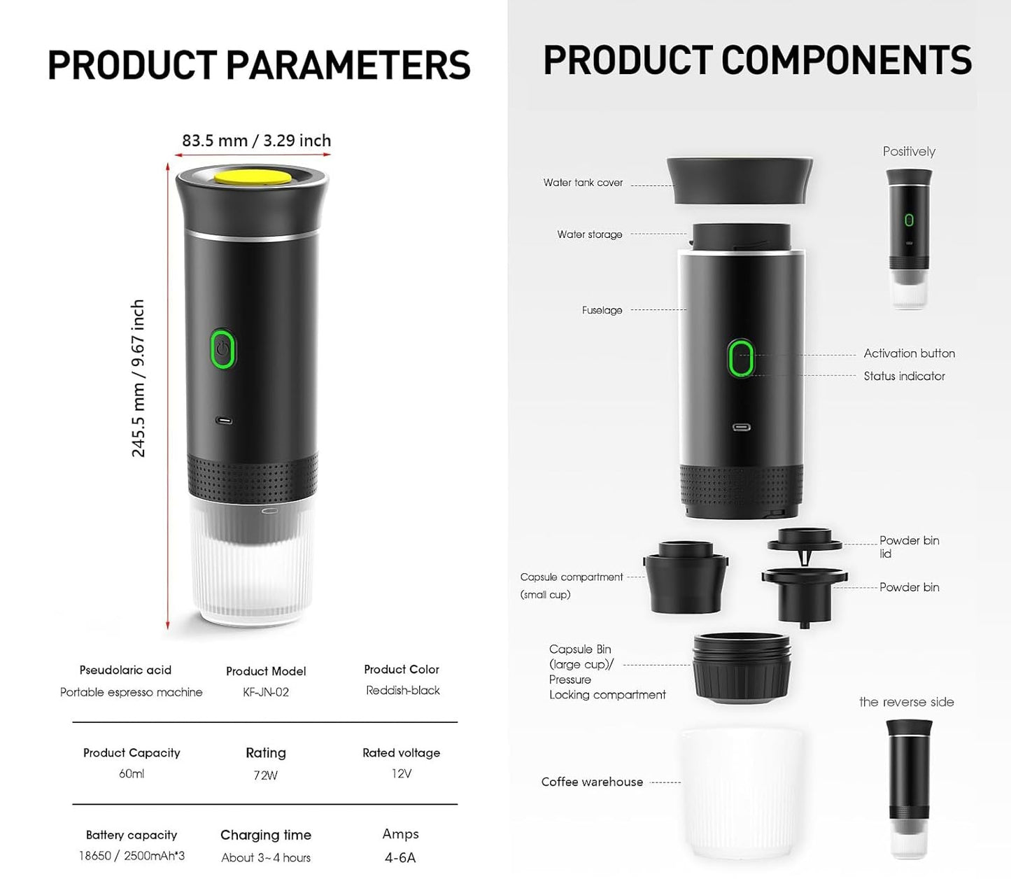 Portable Coffee Maker Heats Coffee