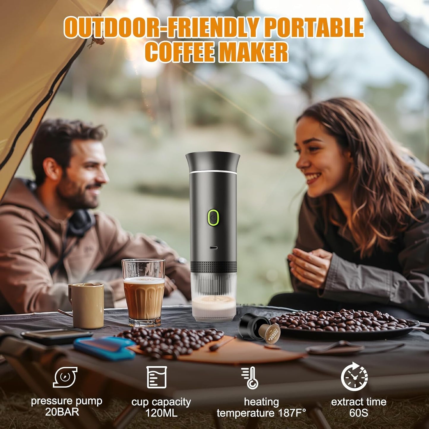 Portable Coffee Maker Heats Coffee