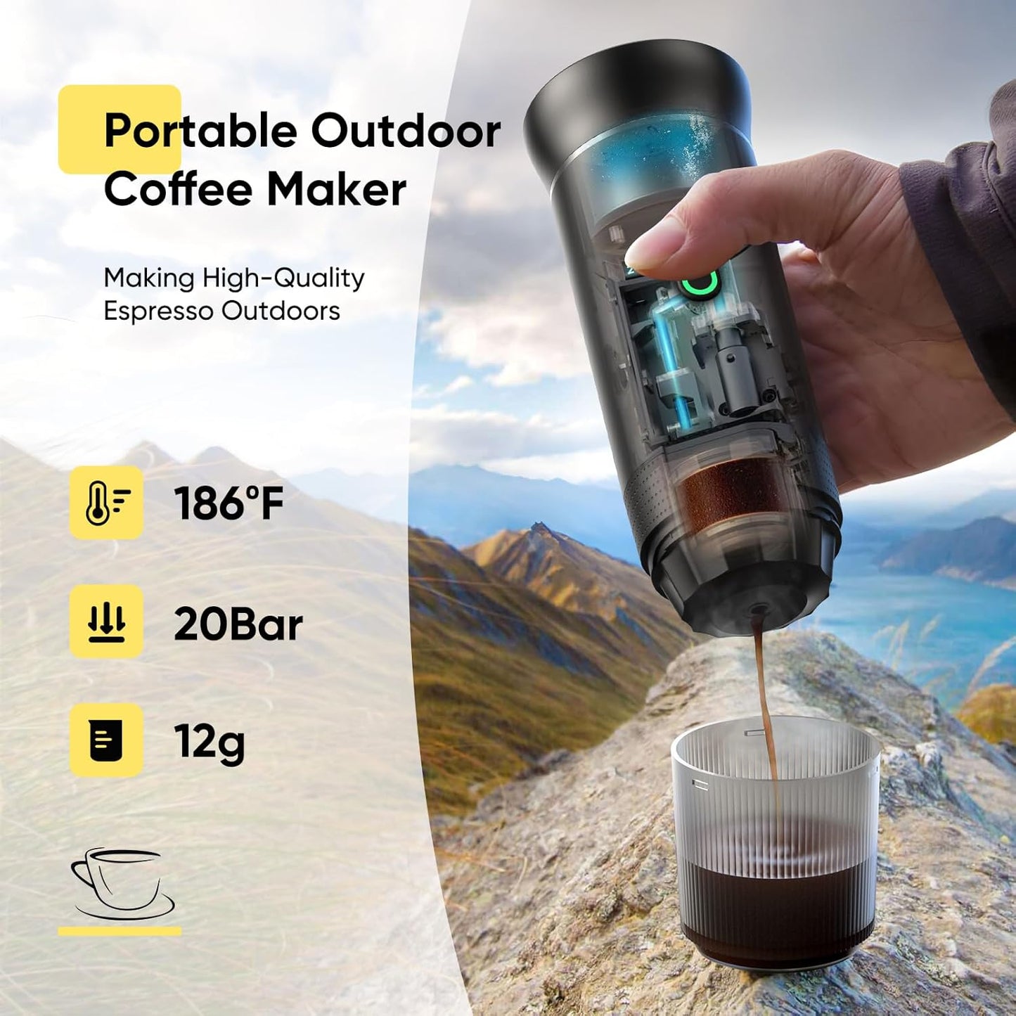 Portable Coffee Maker Heats Coffee