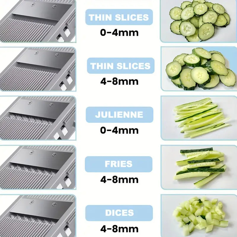 All-in-one vegetable slicer mandolin: chop, slice, and dice in seconds