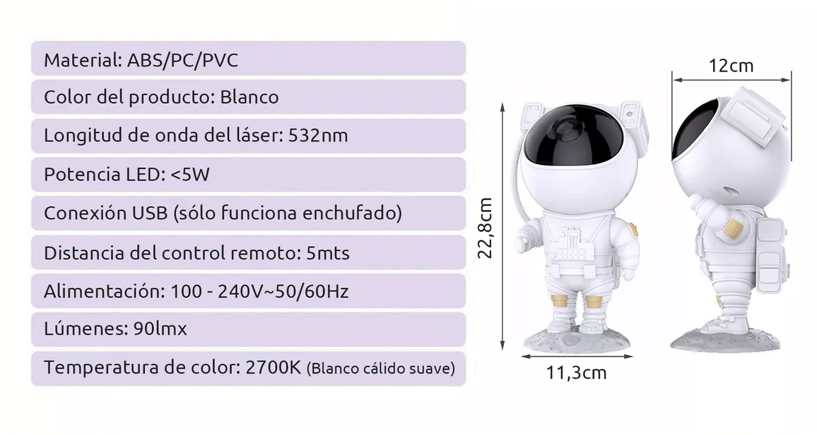 Astronaut projector of stars and galaxies